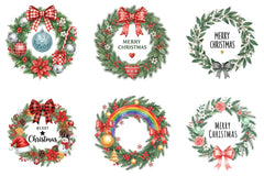 Christmas Wreath Clipart Bundle - CraftNest - Digital Crafting and Art