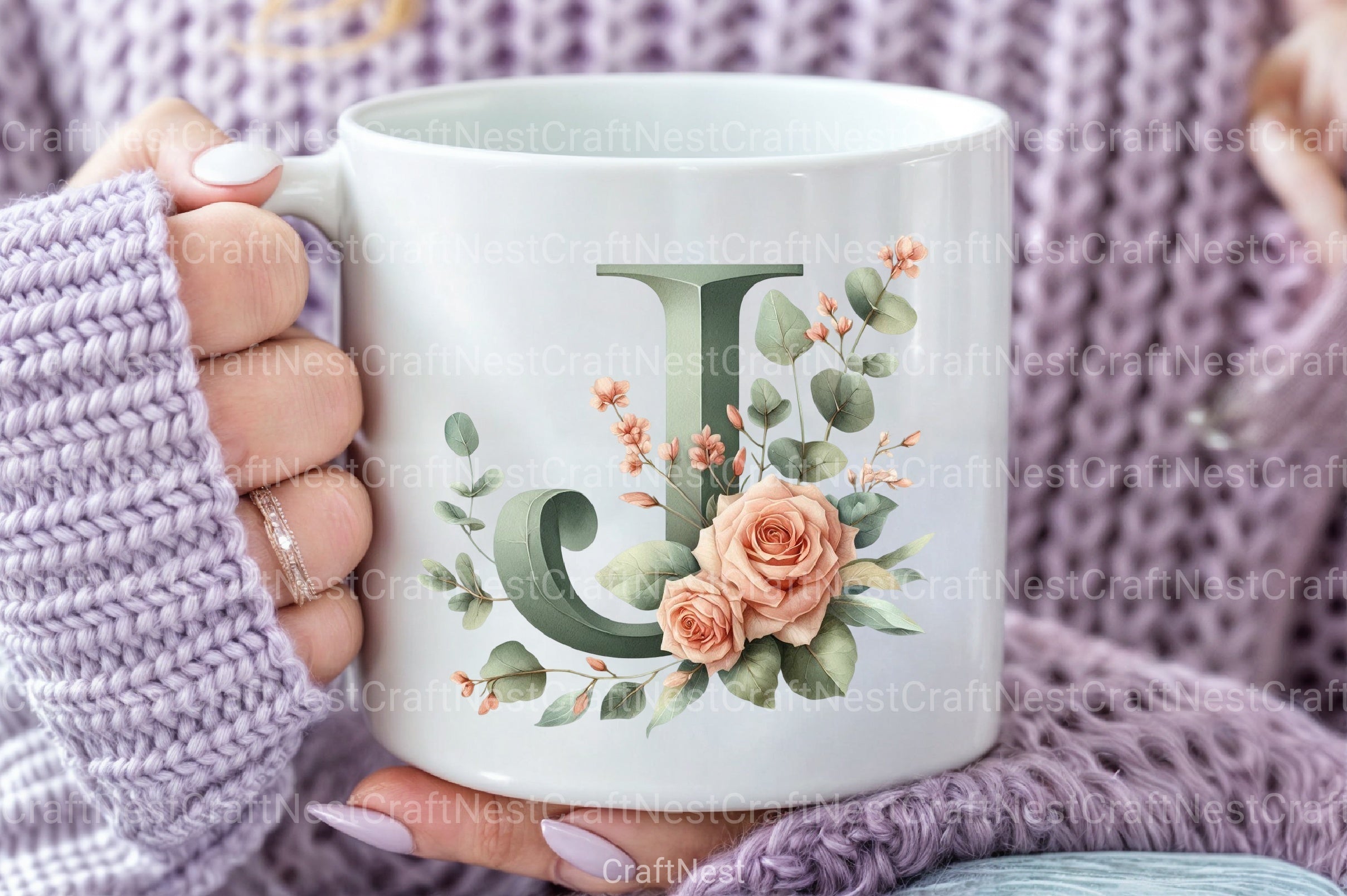 Floral Alphabet Clipart Bundle 5 - CraftNest - Digital Crafting and Art