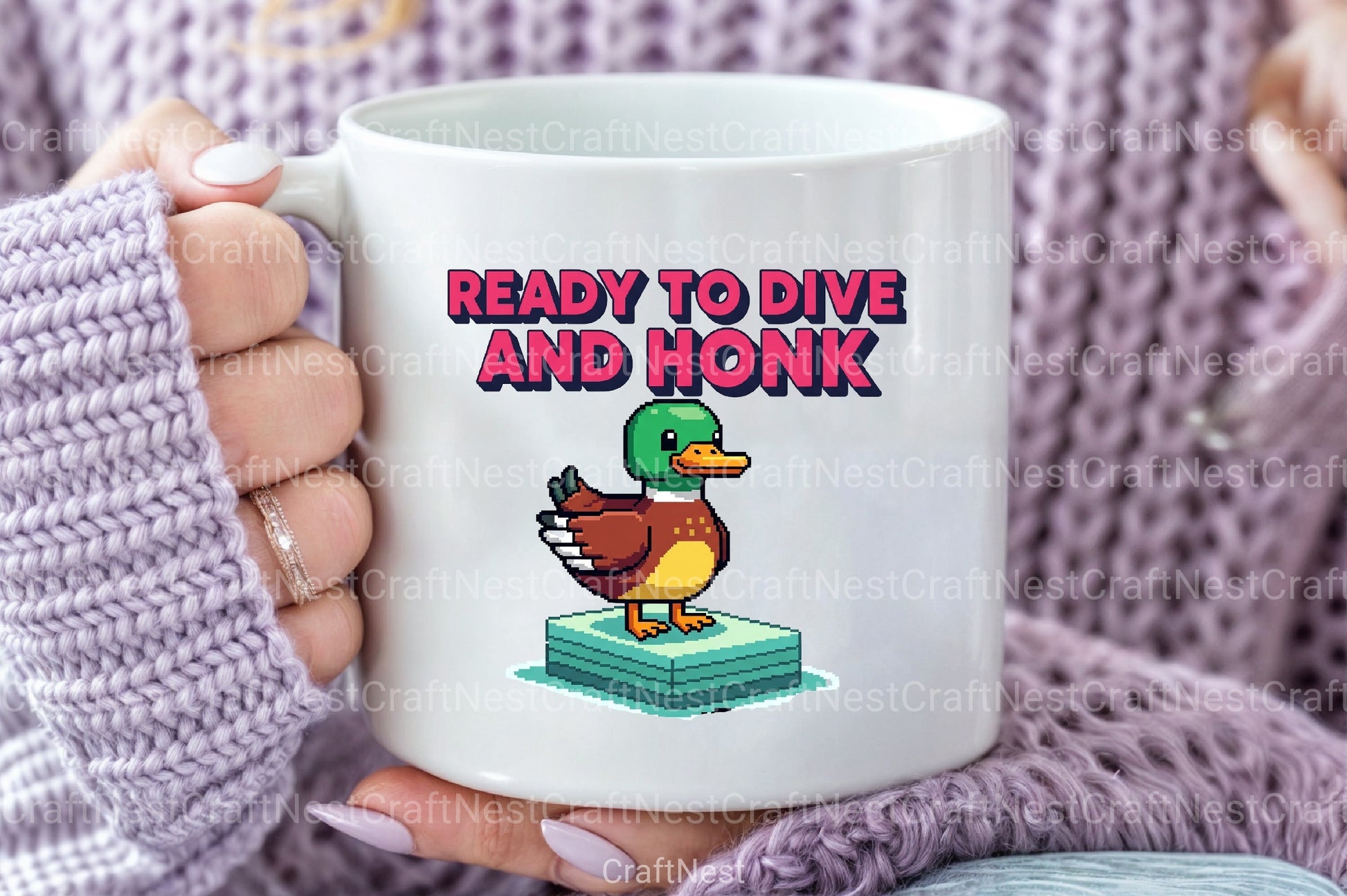 Blocky Style Funny Summer Goose Clipart Bundle 4 - CraftNest - Digital Crafting and Art