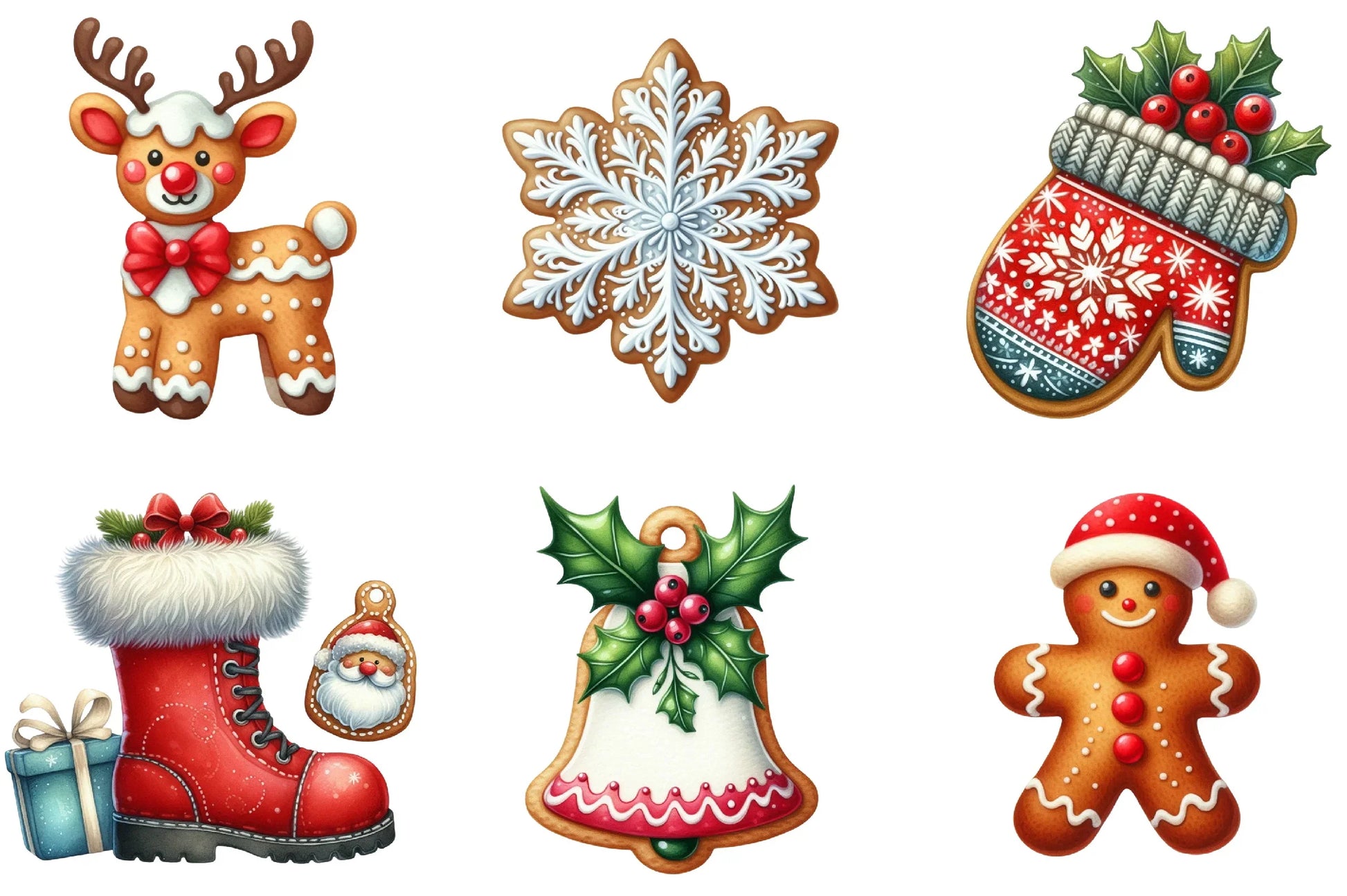 Christmas Cookie Clipart Bundle - CraftNest - Digital Crafting and Art