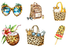 Leopard Print Summer Clipart Bundle - CraftNest - Digital Crafting and Art