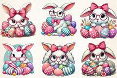 Easter Bunny Peeking Clipart Bundle - CraftNest - Digital Crafting and Art