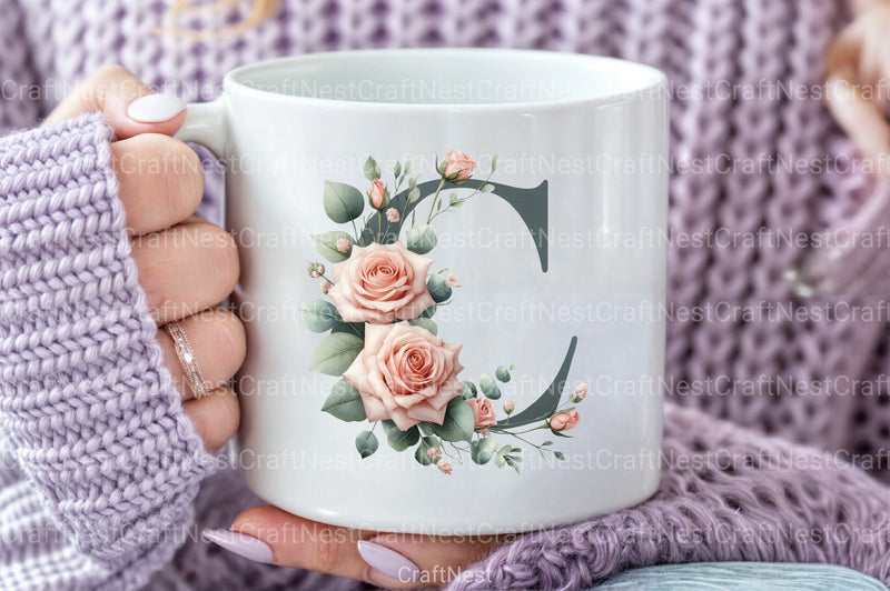 Floral Alphabet Clipart Bundle 12 - CraftNest - Digital Crafting and Art