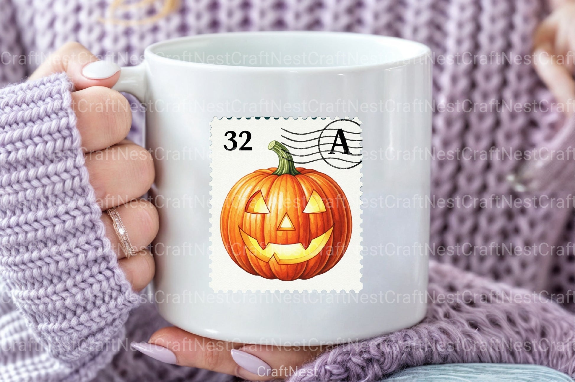 Pumpkin Postage Stamp Clipart Bundle 2 - CraftNest - Digital Crafting and Art