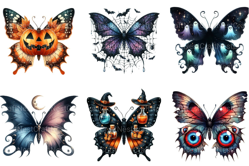 Butterfly Halloween Clipart Bundle - CraftNest - Digital Crafting and Art
