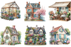 Spring House Clipart Bundle - CraftNest - Digital Crafting and Art