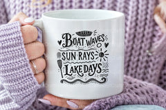 Summer Lake Days Boat Waves Sun Rays Clipart Bundle - CraftNest - Digital Crafting and Art