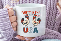Patriotic Rooster Clipart Bundle - Party in the USA - CraftNest - Digital Crafting and Art