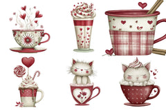 Valentine's Day Coffee Cup Clipart Bundle - CraftNest - Digital Crafting and Art