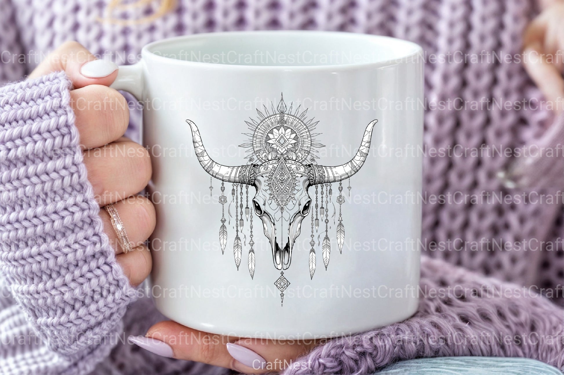 Boho Skull Western Design Clipart Bundle - CraftNest - Digital Crafting and Art