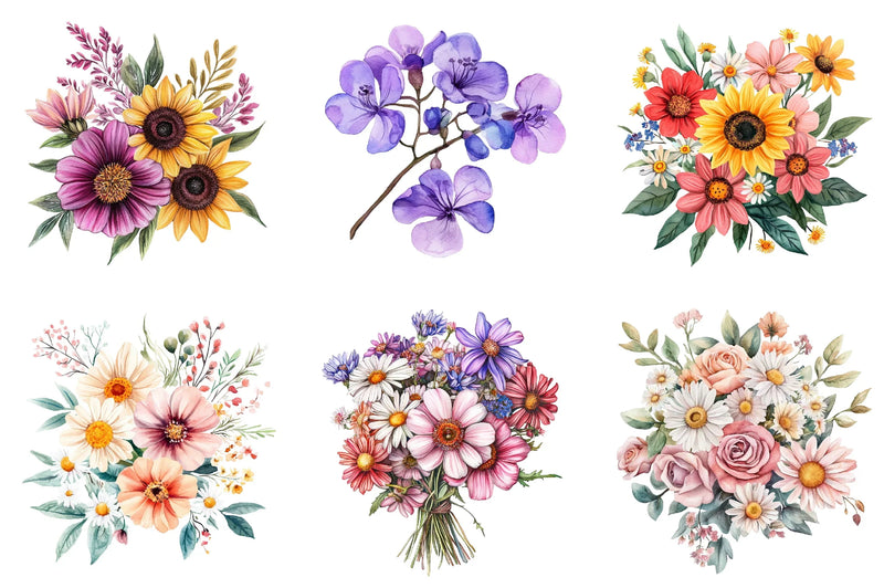 Mexican Flowers Clipart Bundle - CraftNest - Digital Crafting and Art