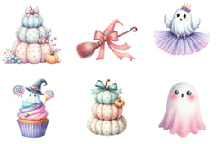 Cute Pastel Halloween Clipart Bundle - CraftNest - Digital Crafting and Art