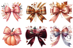 Autumn Coquette Bows Clipart Bundle - CraftNest - Digital Crafting and Art