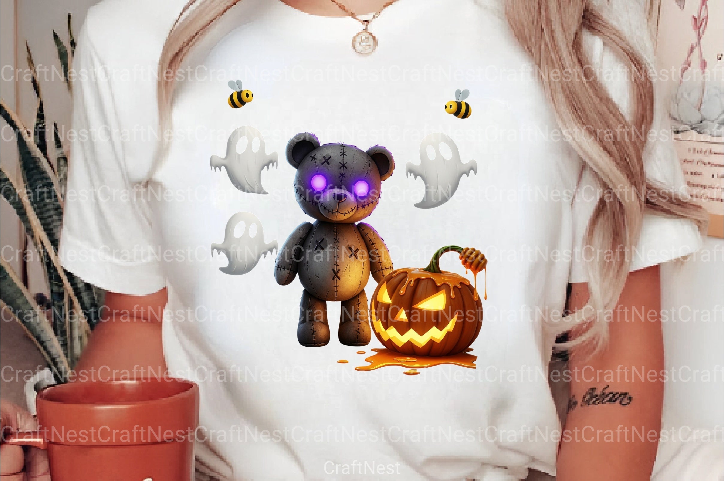 Spooky Teddy Bear Clipart Bundle - CraftNest - Digital Crafting and Art