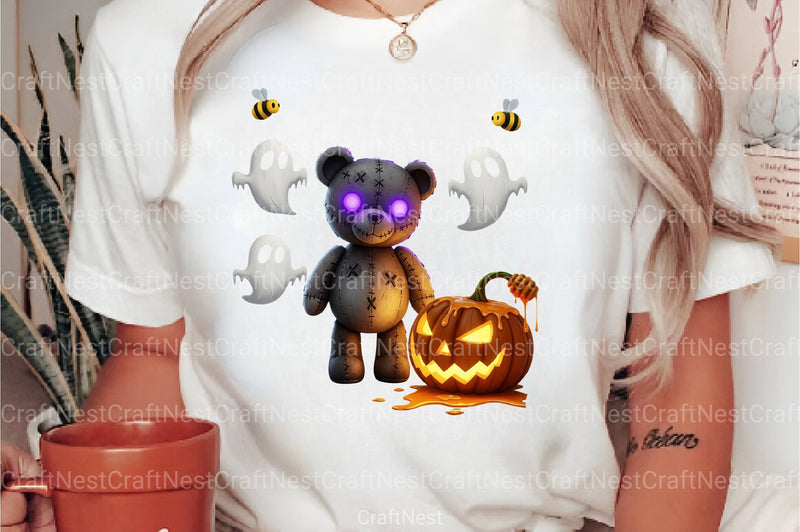 Spooky Teddy Bear Clipart Bundle - CraftNest - Digital Crafting and Art
