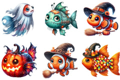 Cute Halloween Fish Clipart Bundle - CraftNest - Digital Crafting and Art