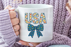 USA 4th of July Coquette Bow Flowers Clipart Bundle - CraftNest - Digital Crafting and Art