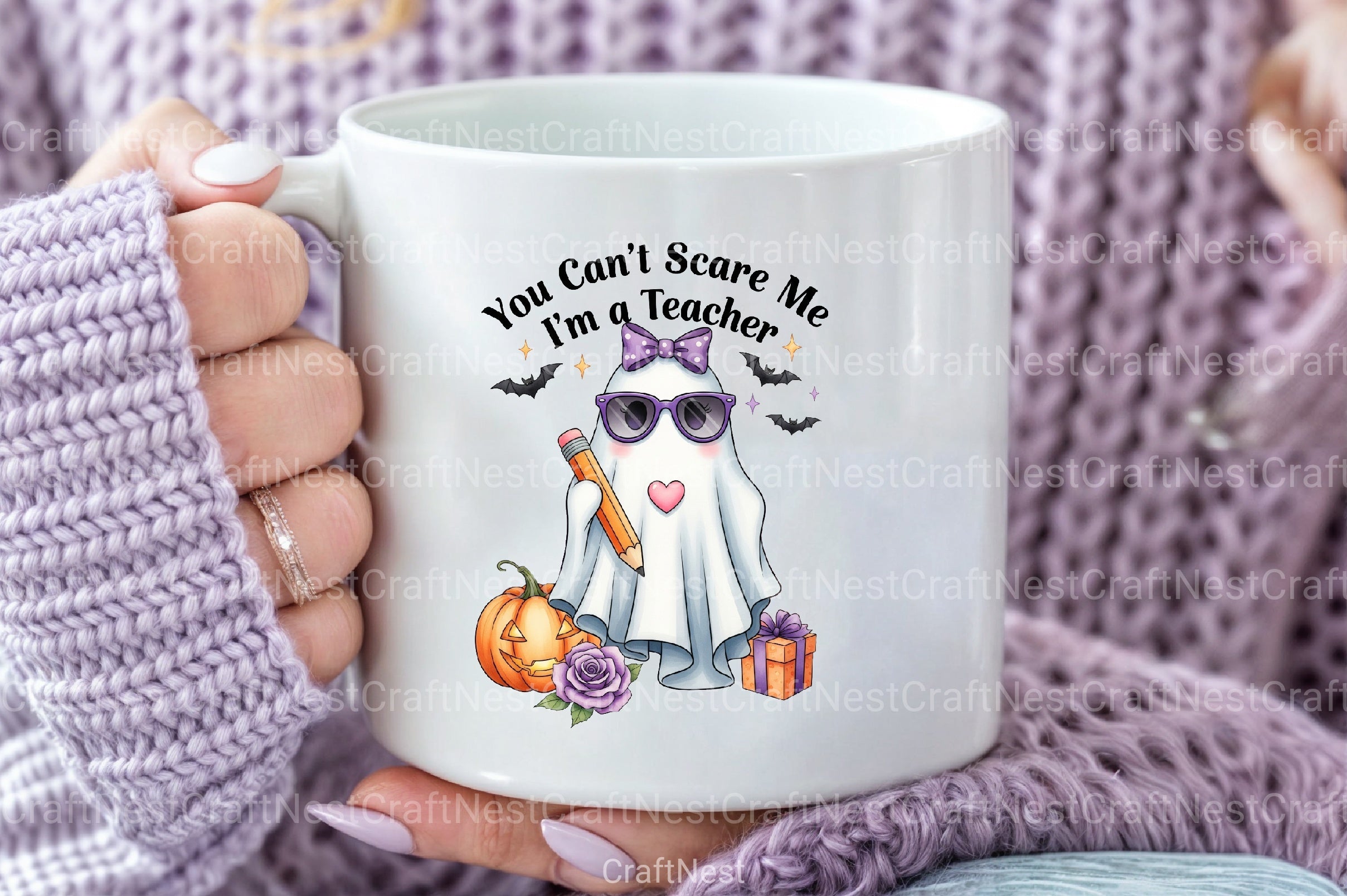 Cute Ghost Teacher Clipart Bundle - CraftNest - Digital Crafting and Art