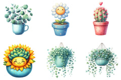 Kawaii House Plant Clipart Bundle - CraftNest - Digital Crafting and Art