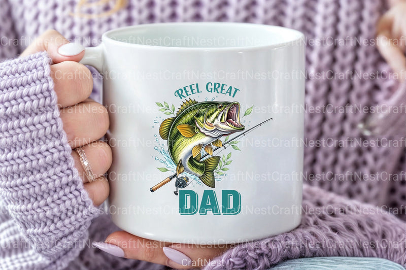 Retro Reel Great Dad Fishing Clipart Bundle - CraftNest - Digital Crafting and Art
