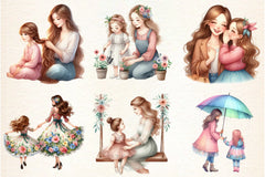 Mother's Day Girl Clipart Bundle - CraftNest - Digital Crafting and Art