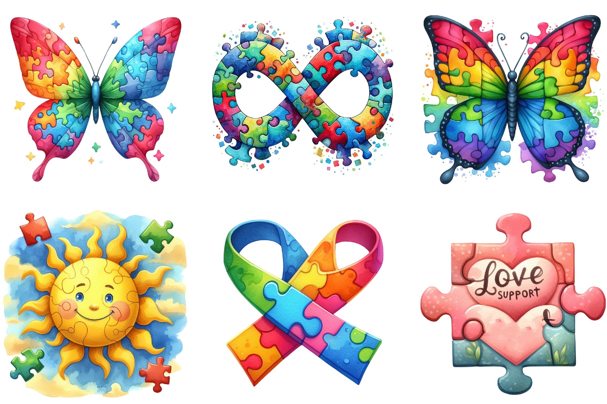 Autism Awareness Puzzle Clipart Bundle - CraftNest - Digital Crafting and Art