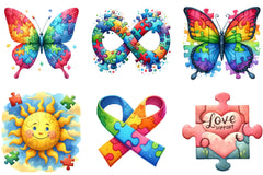 Autism Awareness Puzzle Clipart Bundle - CraftNest - Digital Crafting and Art