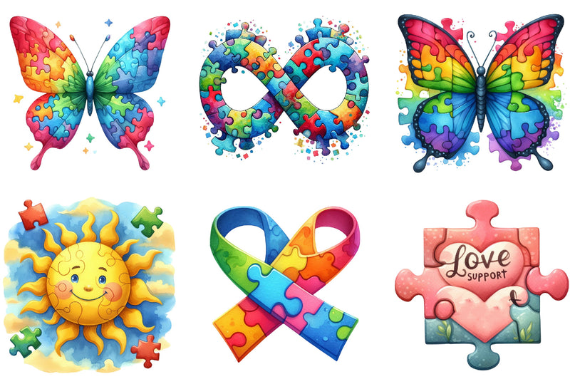 Autism Awareness Puzzle Clipart Bundle - CraftNest - Digital Crafting and Art