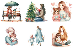 Mommy and Child Clipart Bundle - CraftNest - Digital Crafting and Art