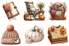 Cozy Autumn Clipart Bundle - CraftNest - Digital Crafting and Art
