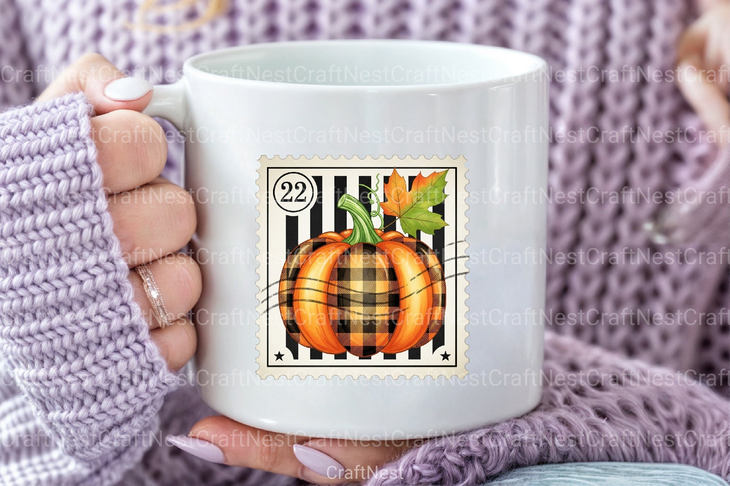 Pumpkin Postage Stamp Clipart Bundle 7 - CraftNest - Digital Crafting and Art