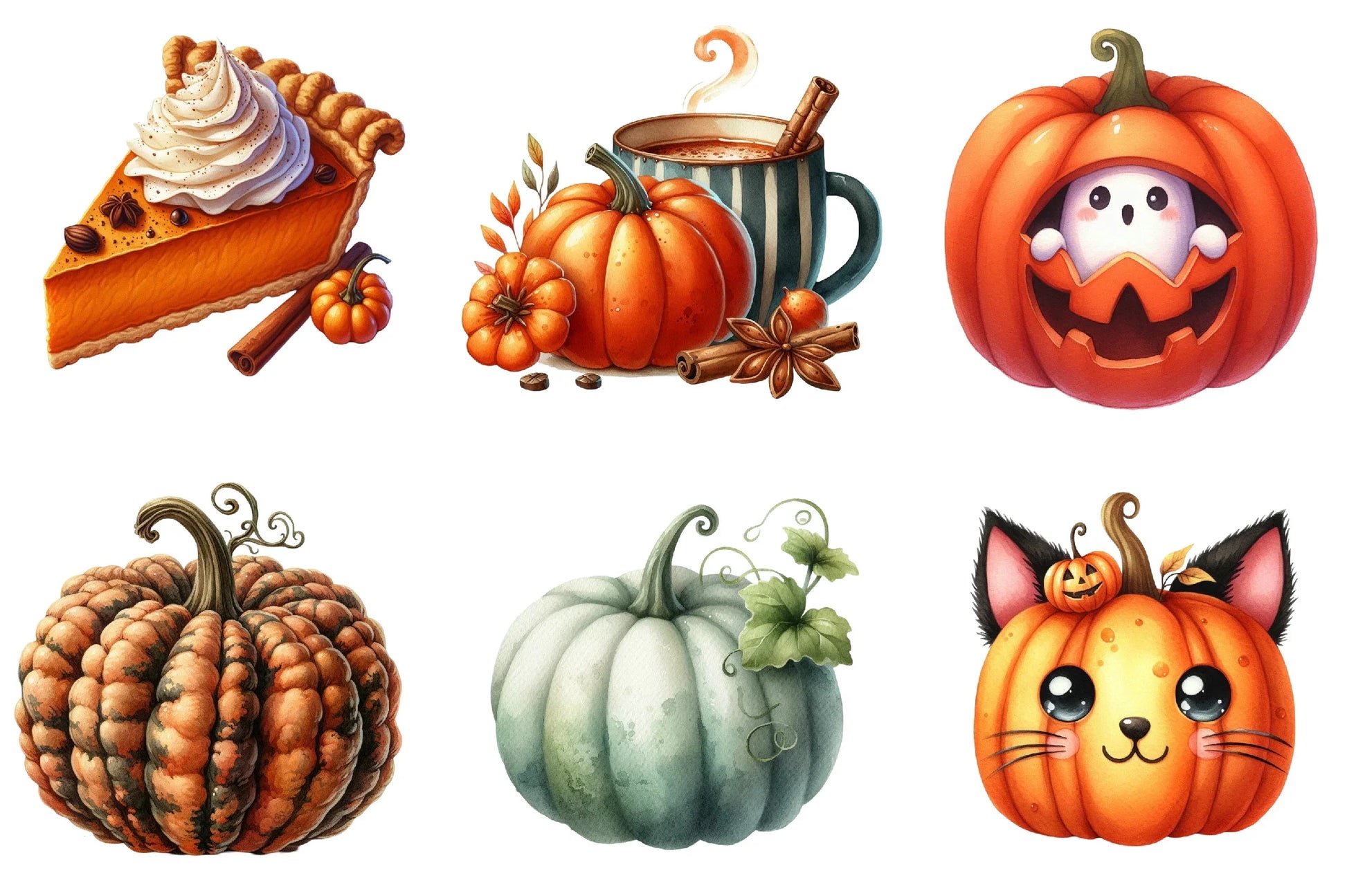 Pumpkin Halloween Clipart Bundle - CraftNest - Digital Crafting and Art
