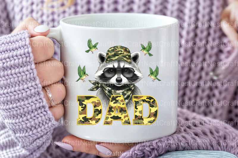 Camo Raccoon Woodland Clipart Bundle 2 - CraftNest - Digital Crafting and Art