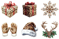 Leopard Print Christmas Clipart Bundle 99 - CraftNest - Digital Crafting and Art