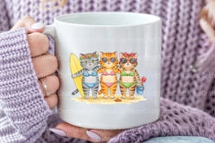 Funny Cat Summer Animal Clipart Bundle - CraftNest - Digital Crafting and Art