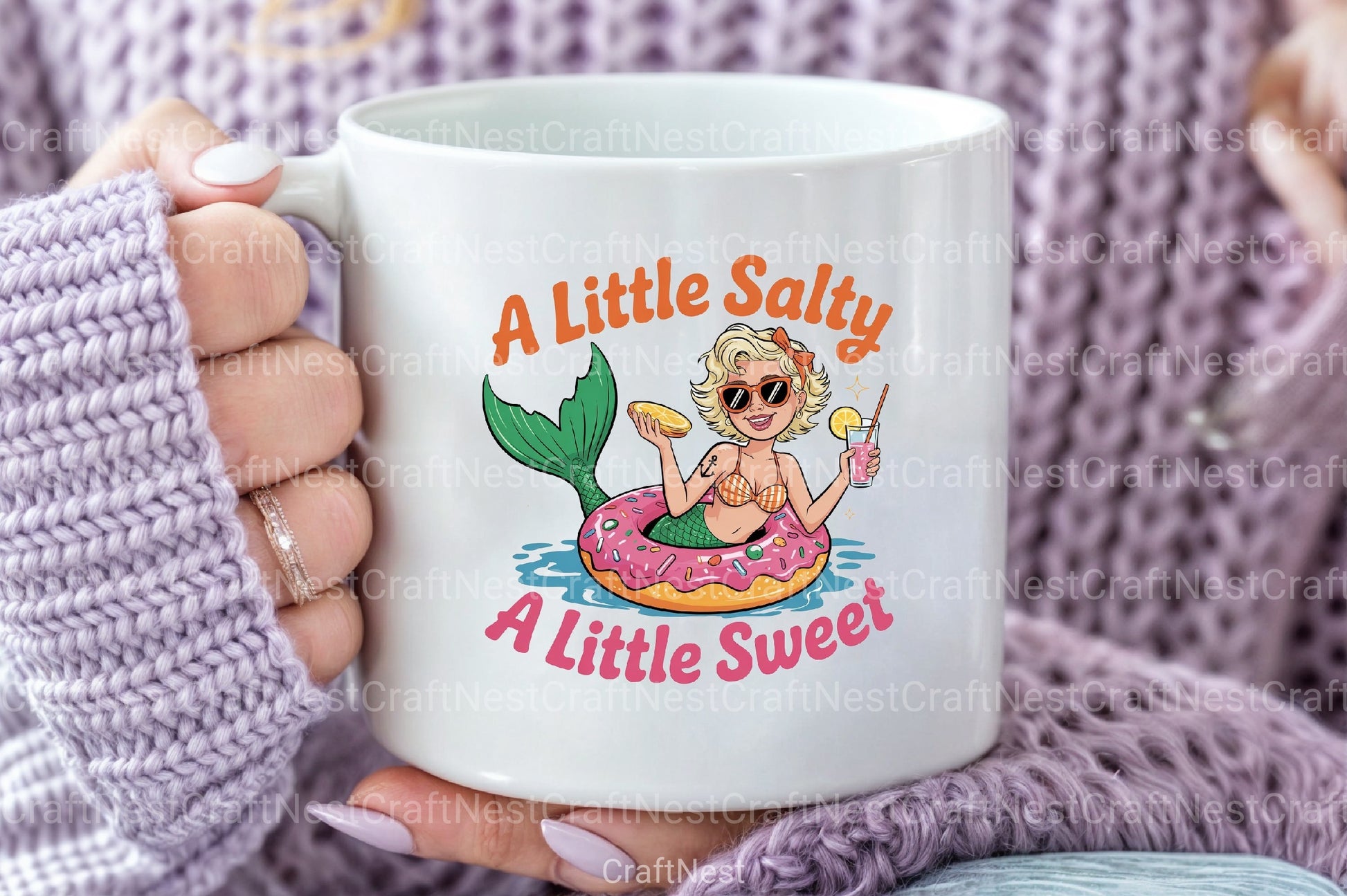 Summer Mermaid Salty Sweet Clipart Bundle 1 - CraftNest - Digital Crafting and Art