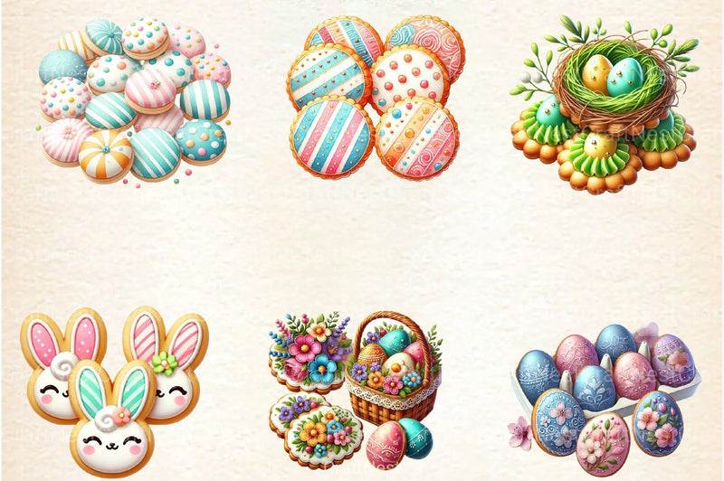 Easter Biscuits Clipart Bundle 4 - CraftNest - Digital Crafting and Art