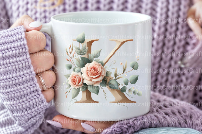 Floral Alphabet Clipart Bundle 13 - CraftNest - Digital Crafting and Art