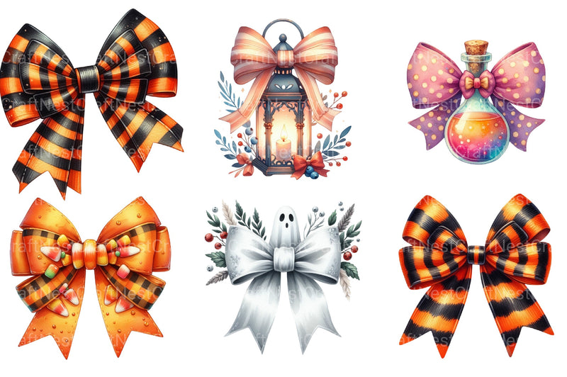 Halloween Coquette Bow Clipart Bundle 7 - CraftNest - Digital Crafting and Art