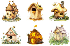Bee Home Clipart Bundle - CraftNest - Digital Crafting and Art