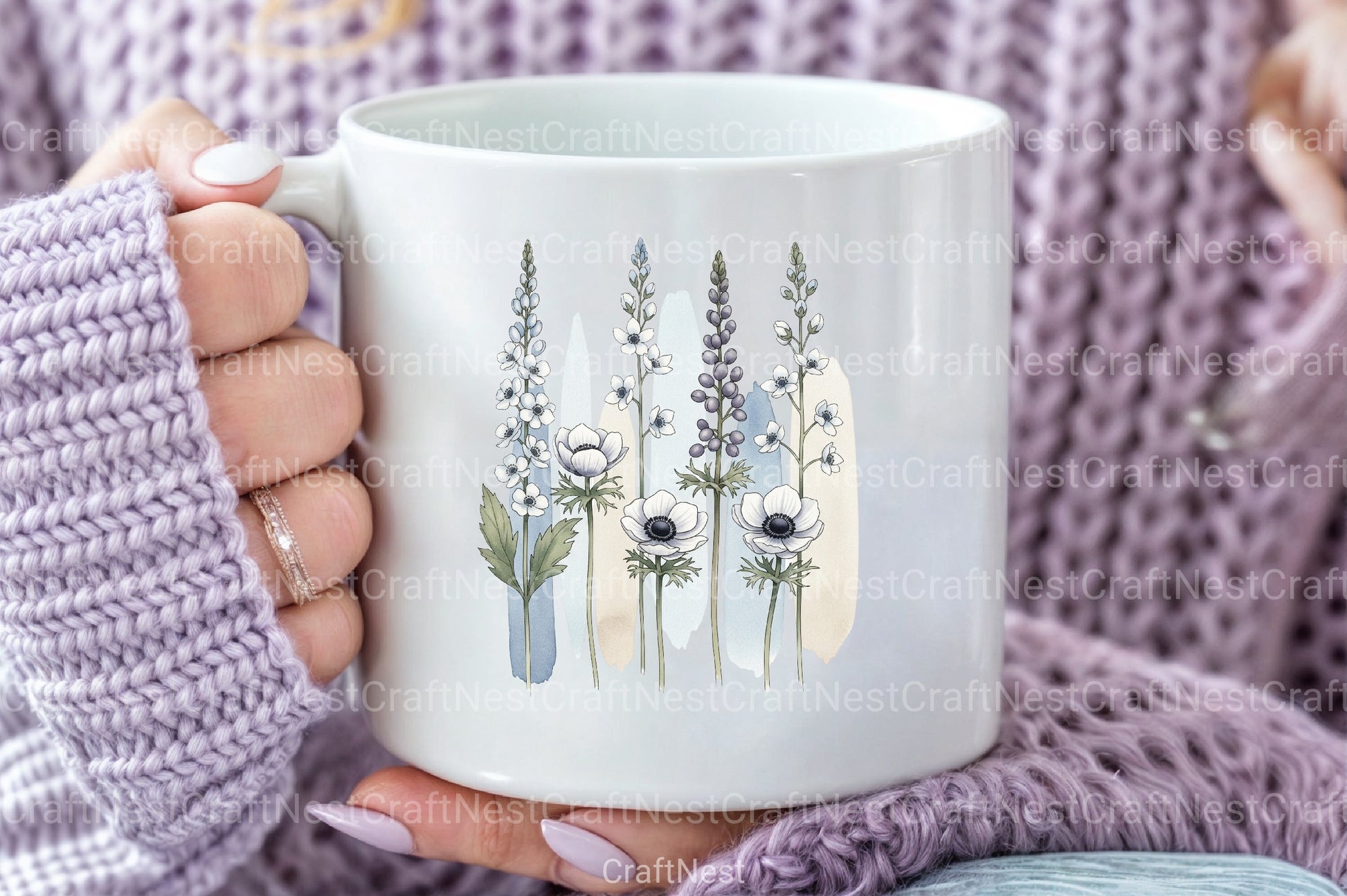 Wildflowers Brushstroke Clipart Bundle - CraftNest - Digital Crafting and Art