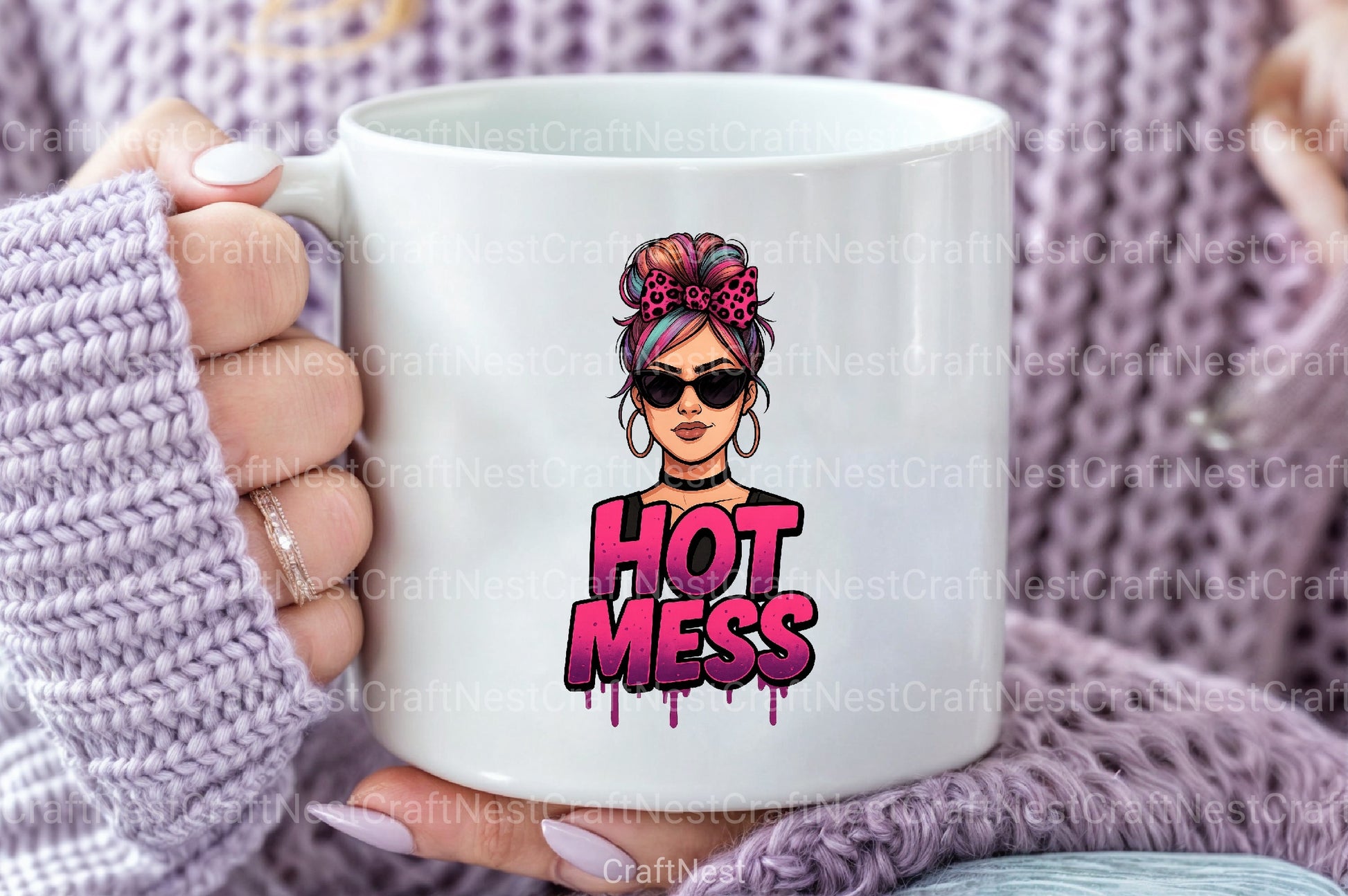 Pink Glitter Leopard Print Mom Clipart Bundle 4 - CraftNest - Digital Crafting and Art