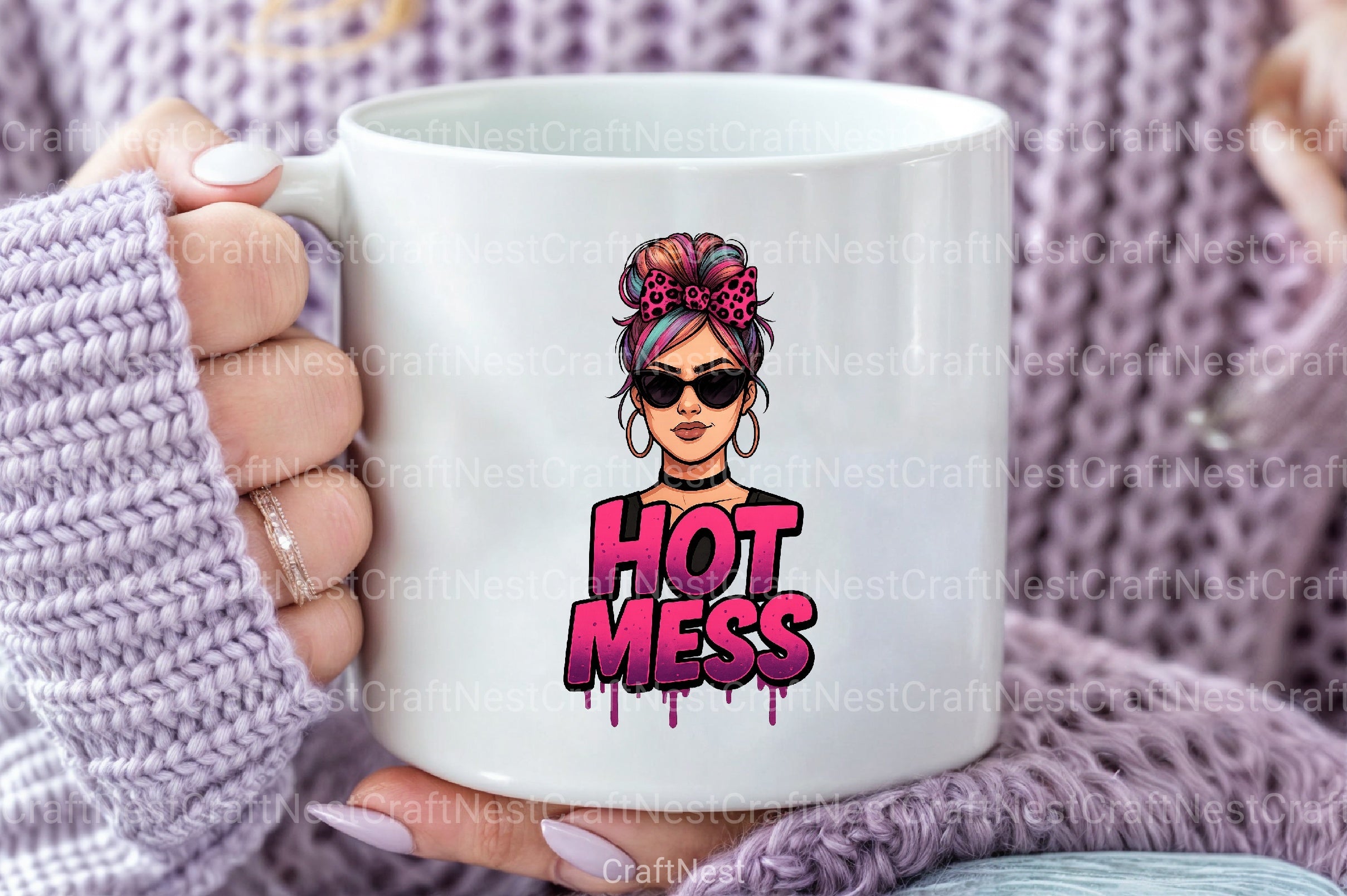 Pink Glitter Leopard Print Mom Clipart Bundle 4 - CraftNest - Digital Crafting and Art