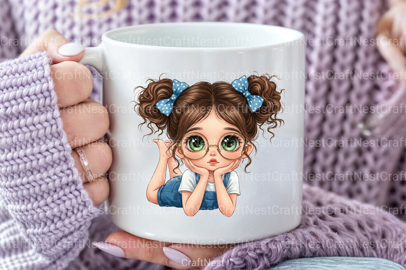 Quirky Surprised Girl Clipart Bundle - CraftNest - Digital Crafting and Art