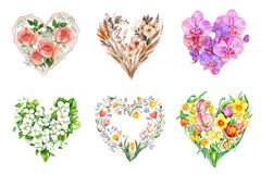 Spring Floral Hearts Clipart Bundle - CraftNest - Digital Crafting and Art