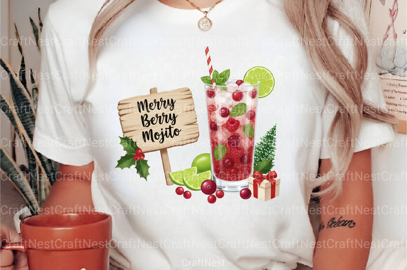 Christmas Cocktail Clipart Bundle 4 - CraftNest - Digital Crafting and Art