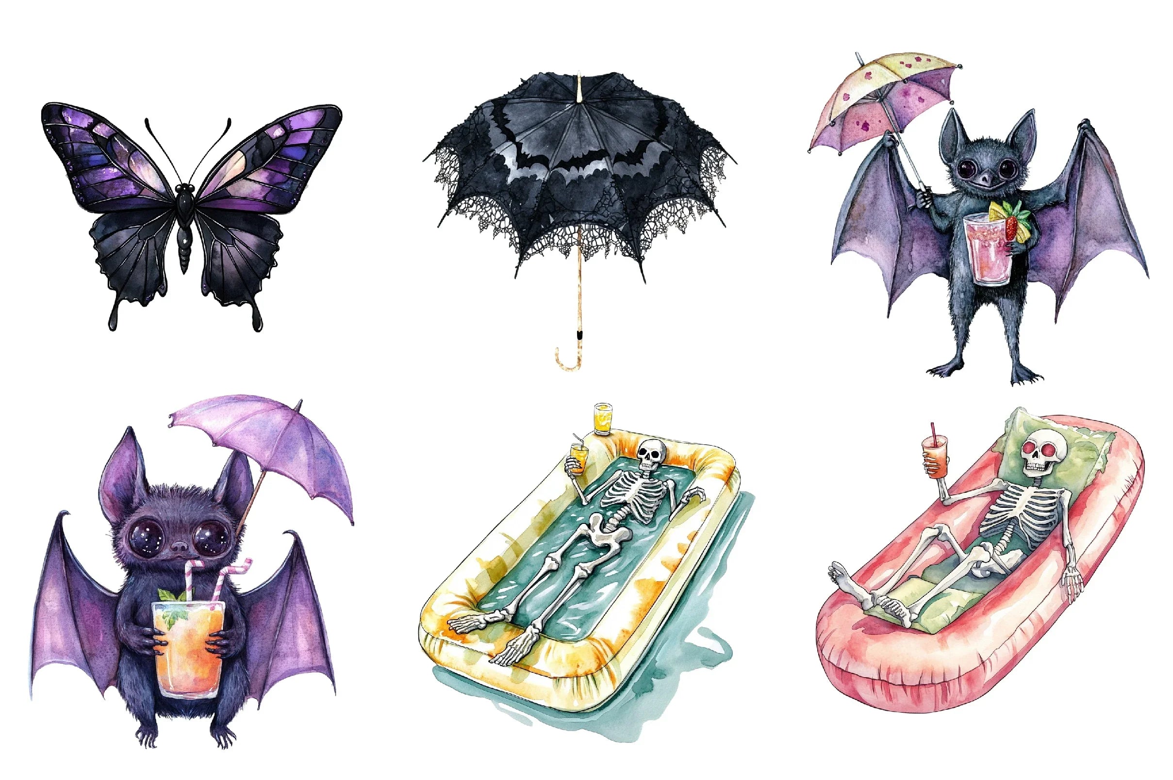 Gothic Summer Clipart Bundle - CraftNest - Digital Crafting and Art