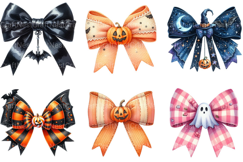 Halloween Bow Clipart Bundle 45 - CraftNest - Digital Crafting and Art