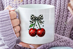 Trendy Checkered Bow & Cherry Clipart Bundle - CraftNest - Digital Crafting and Art
