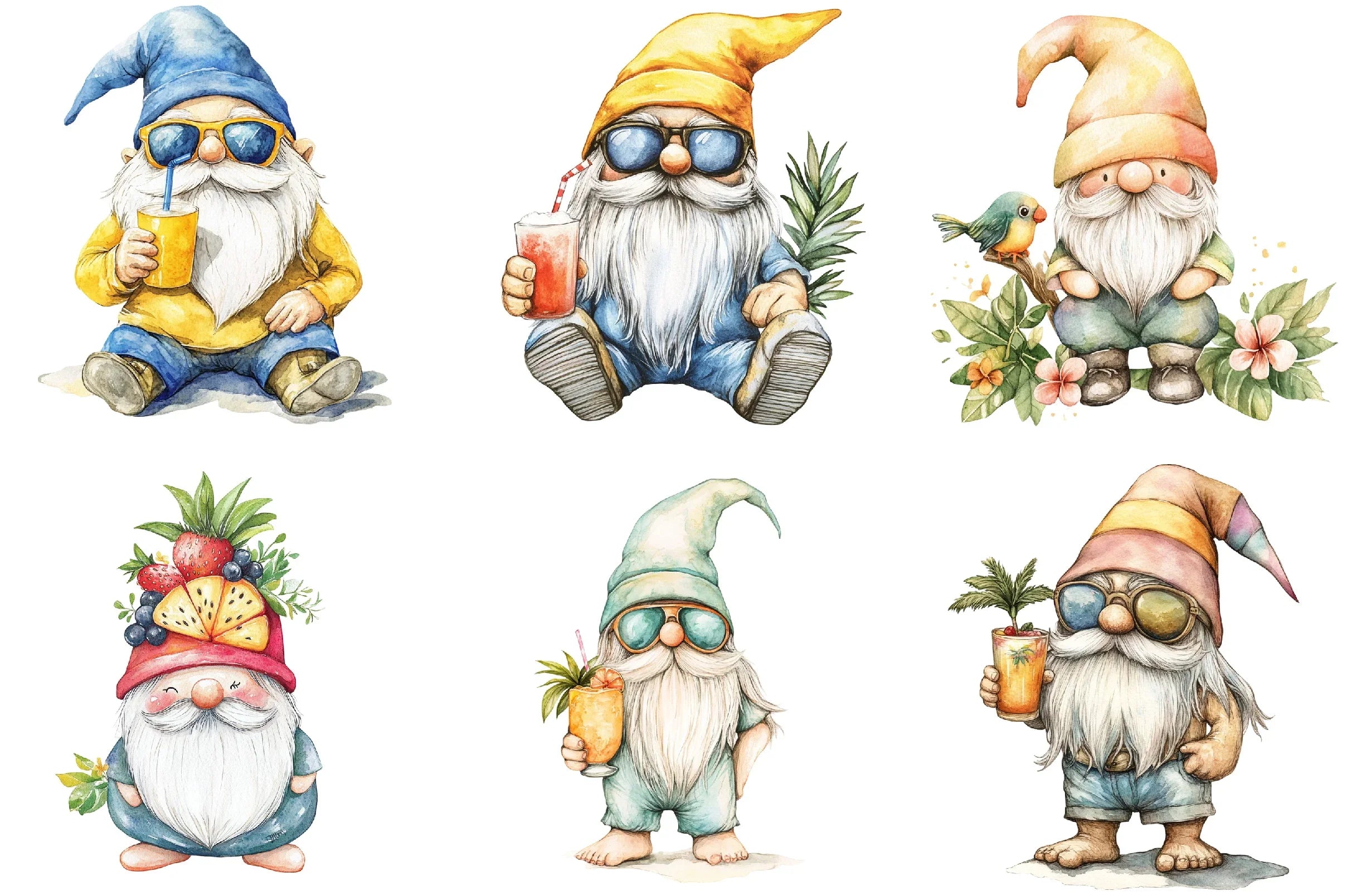 Summer Gnome Clipart Bundle - CraftNest - Digital Crafting and Art